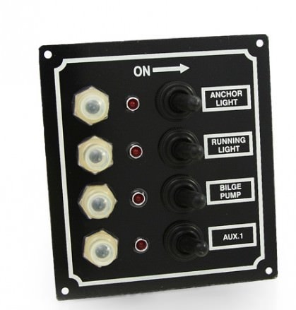 Панель управления на 4 влагозащищенных переключателя