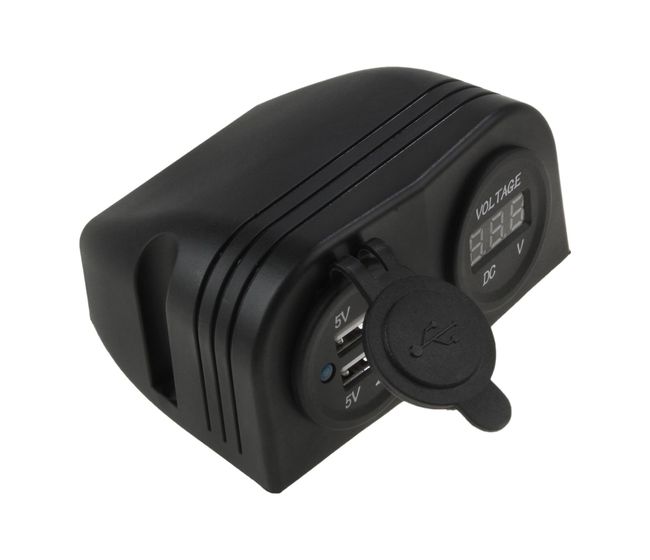разъем USB 5в 3.1А и цифровой вольтметр