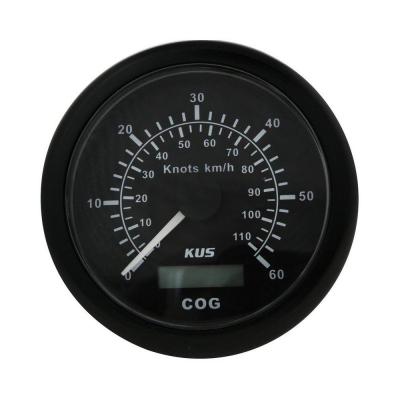 GPS-спидометр аналоговый 0-60 узлов, черный циферблат, нержавеющий ободок, выносная антенна, д. 85 м GPS-спидометр аналоговый 0-60 узлов, черный циферблат, нержавеющий ободок, выносная антенна, д. 85 м